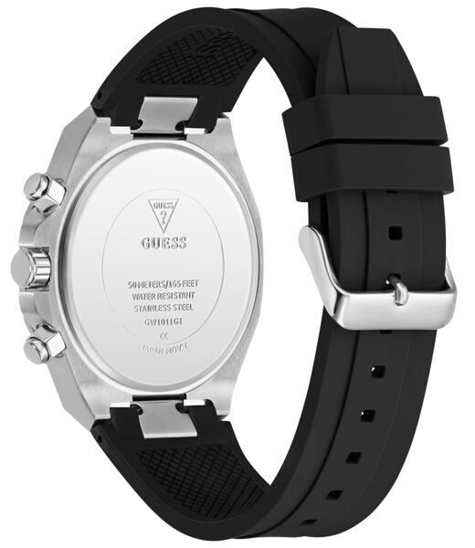 Mens Black/Gunmetal/Grey Round Analog Watch