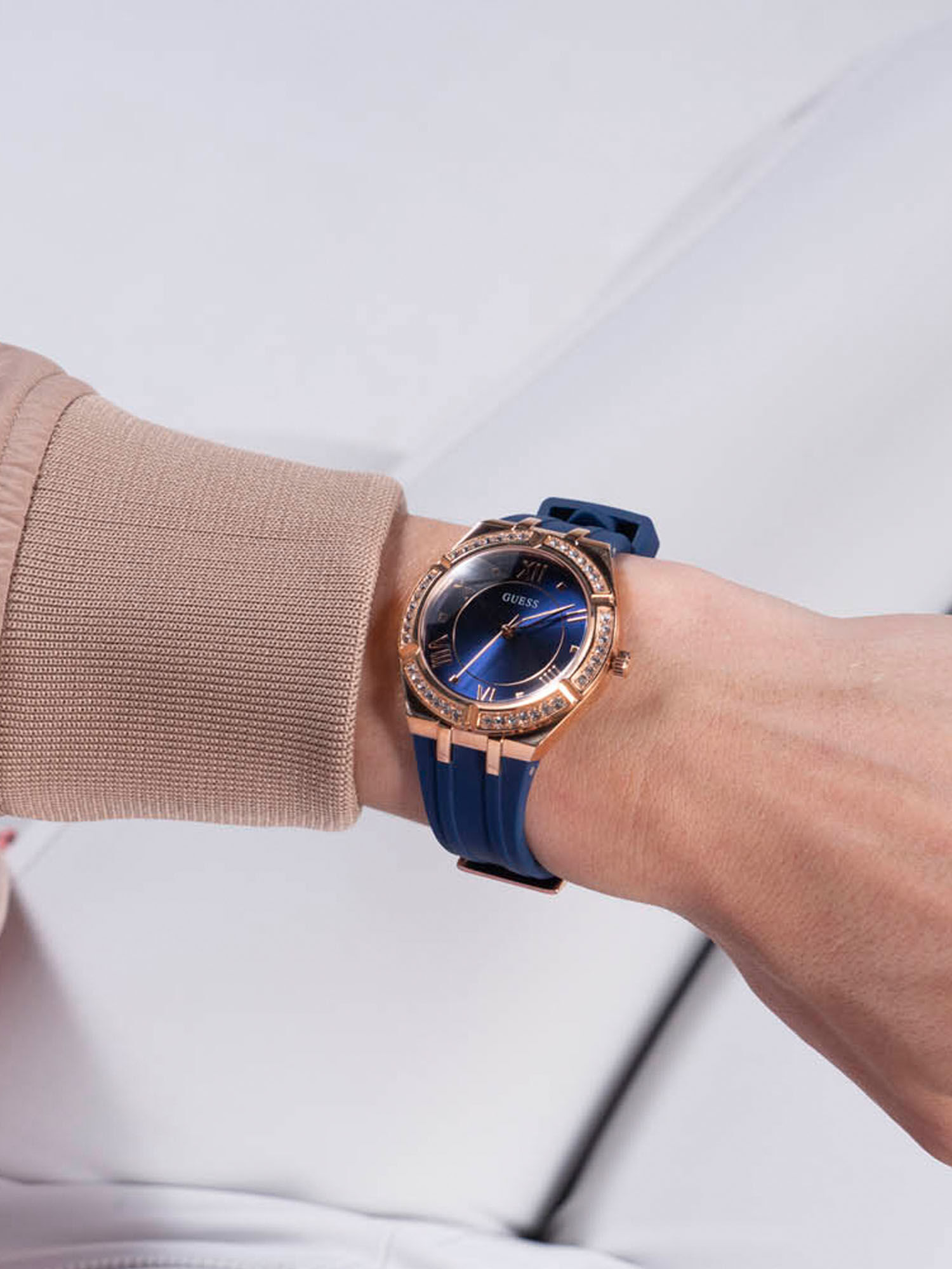 Guess blue ladies watch store