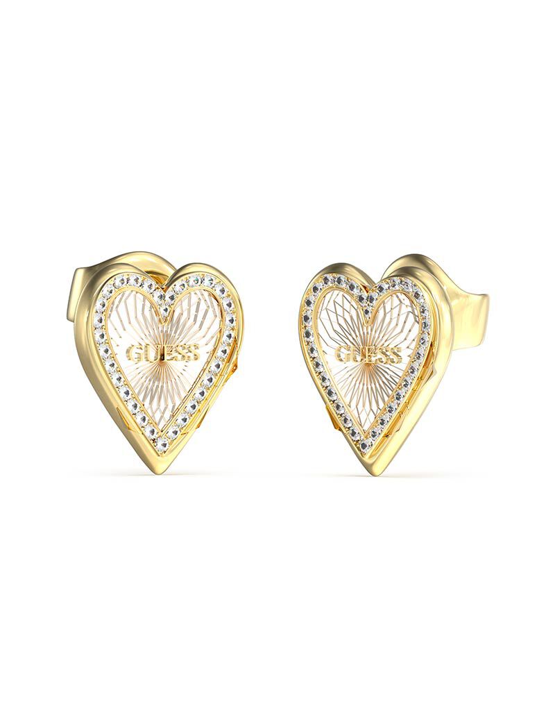 Guess gold earrings store
