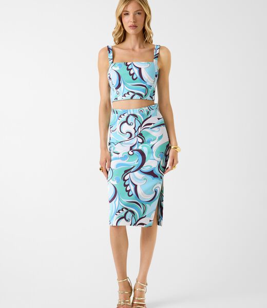 Marciano all over print midi skirt