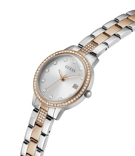 2-Tone Quartz Analog Recycled Steel Watch