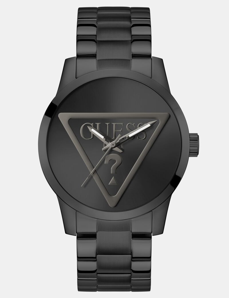 guess mens black analog watch