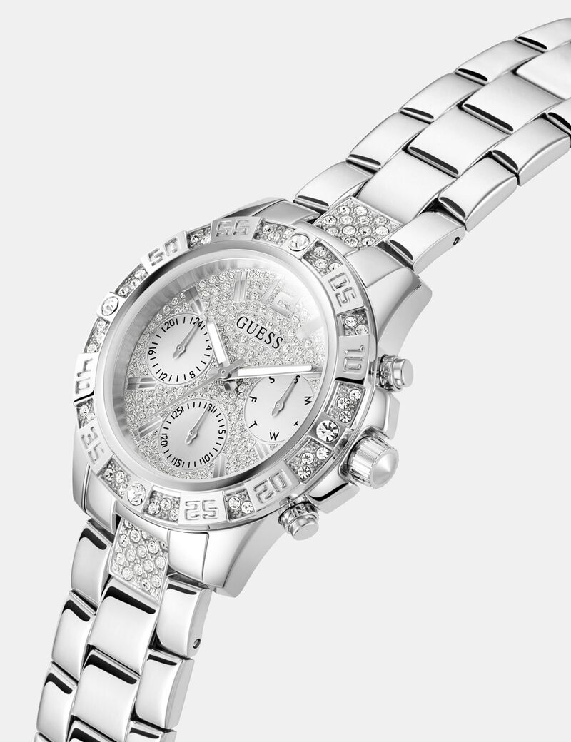Ladies Silver Tone Multi-function Watch