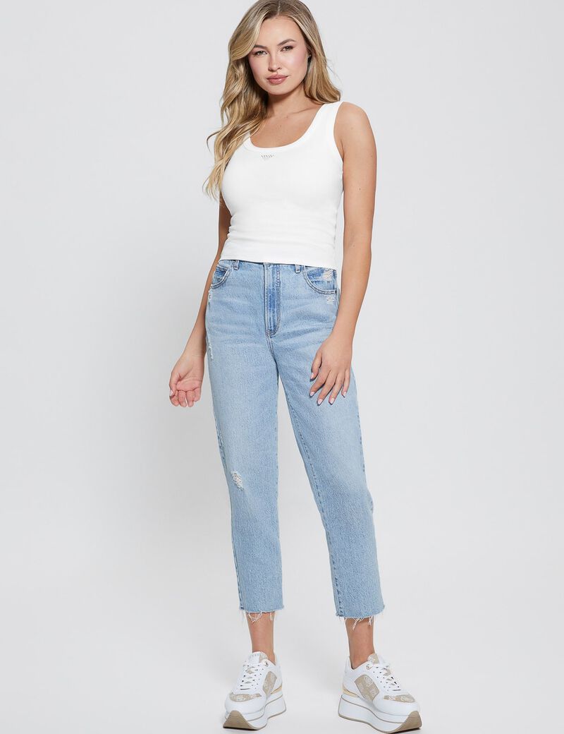 قميص بدون أكمام مثلث مرصع بأحجار الراين