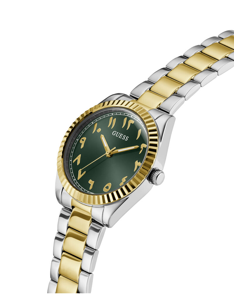 2-Tone Quartz Analog Stainless Steel Watch