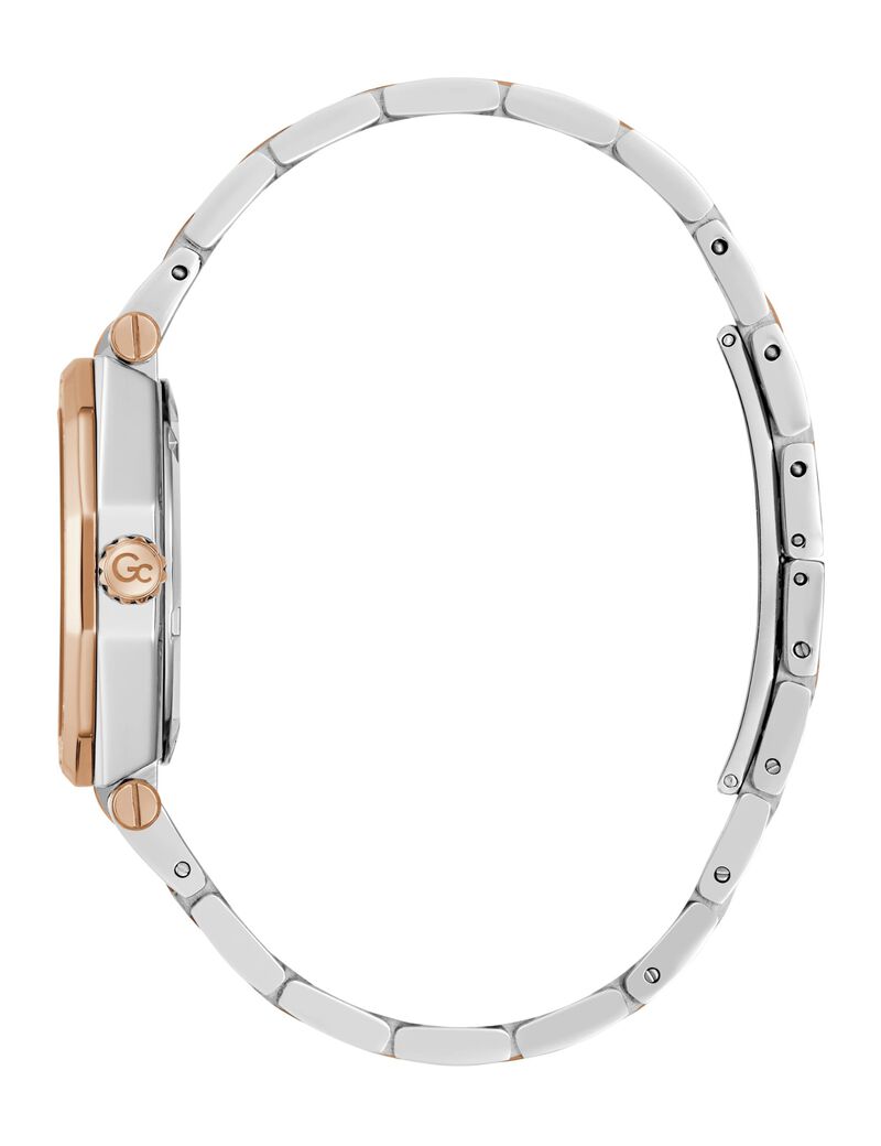 Gc Specials Women S 763 Mvmt White Dail 10 Amt Silver Rose Gold Stainless Steel Brct