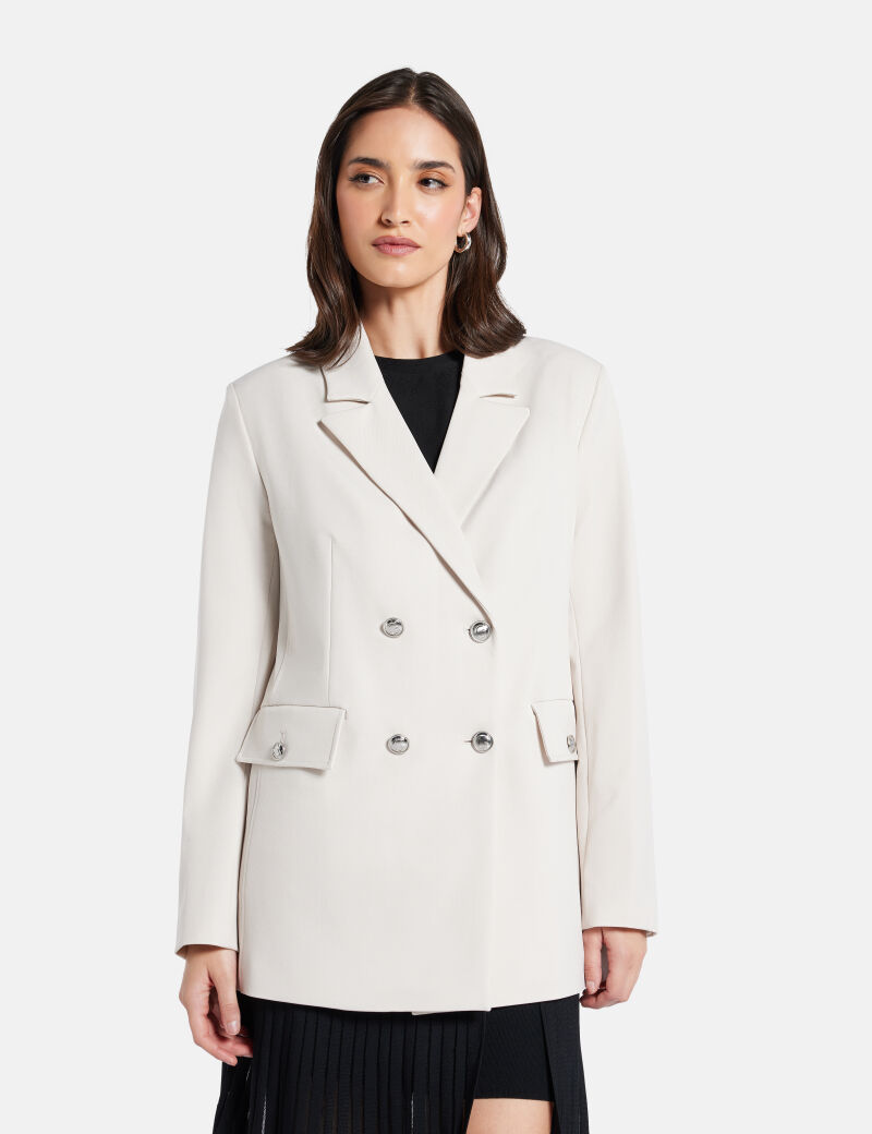 سترة مزدوجة الصدر مصممة