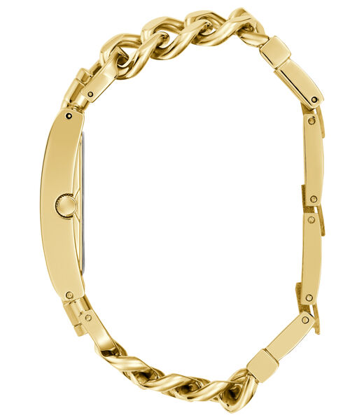 Ladies Yellow Gold Tone Rectangle Analog Watch