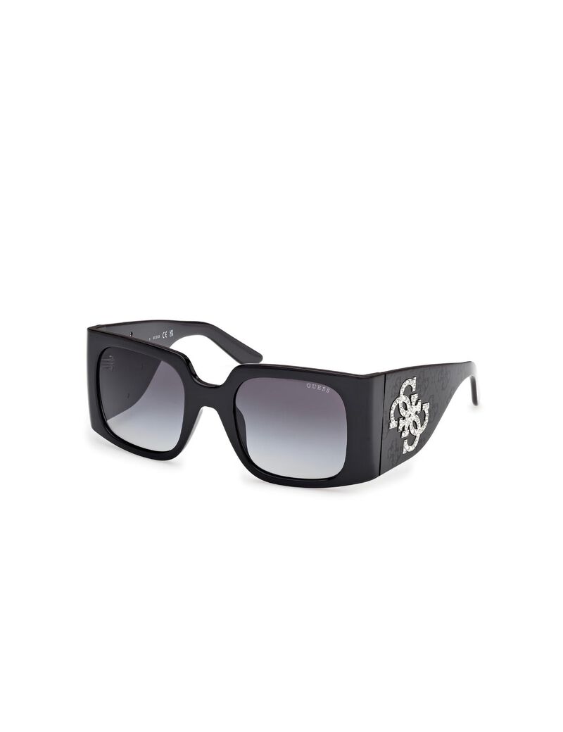 Square black gradient smoke sunglasses