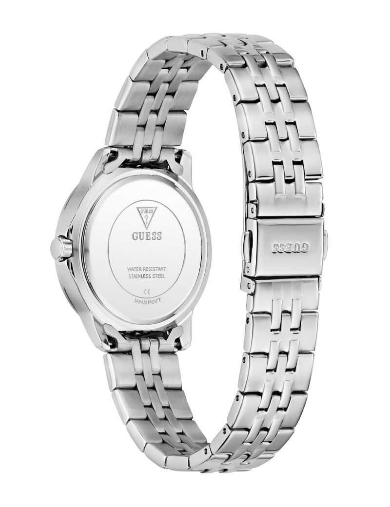 Ladies Silver Tone Round Analog Watch