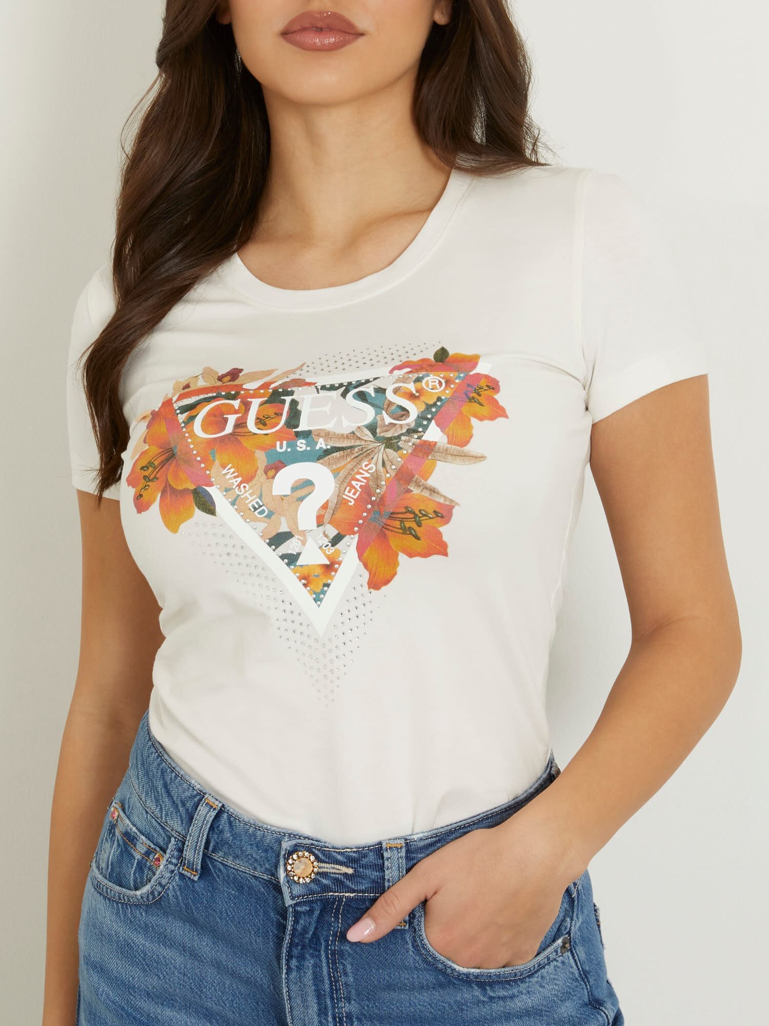 Guess flower shirt clearance