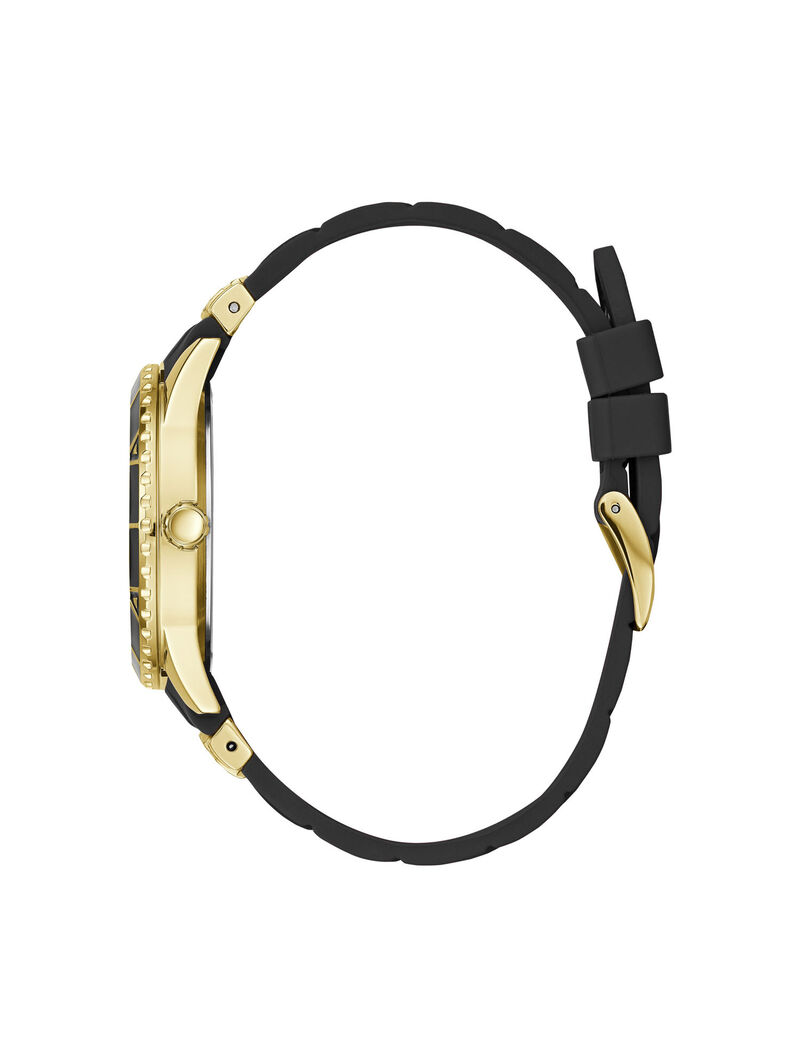 ساعة يد كرونوغراف باللونين الأسود والذهبي