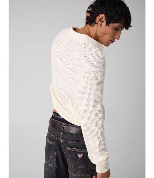 جيس waffle sweater polo