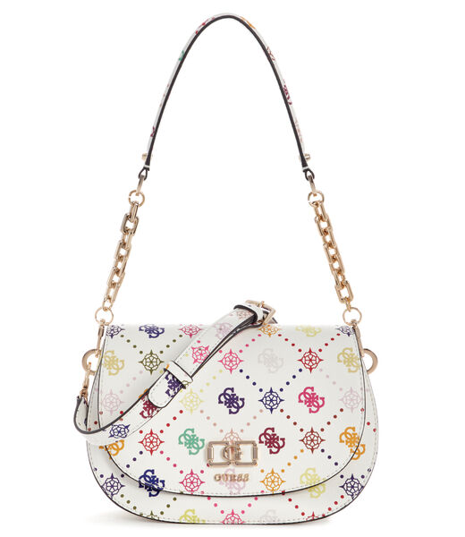 EMELIE LOGO FLAP SHOULDER BAG