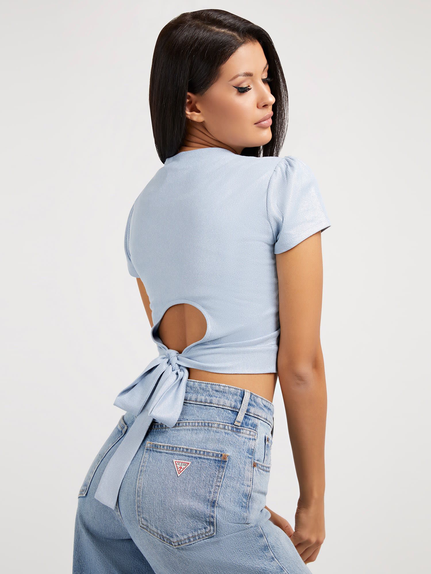 Shop GUESS Online Bow Crop Top