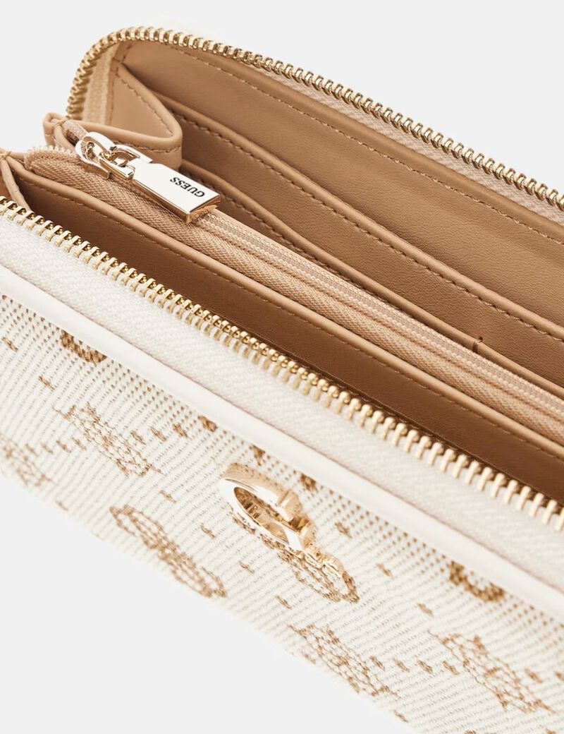 guess neda 4g peony logo maxi wallet