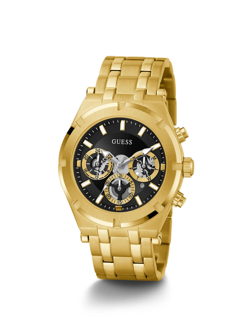 Black And Gold Multifunction Watch
