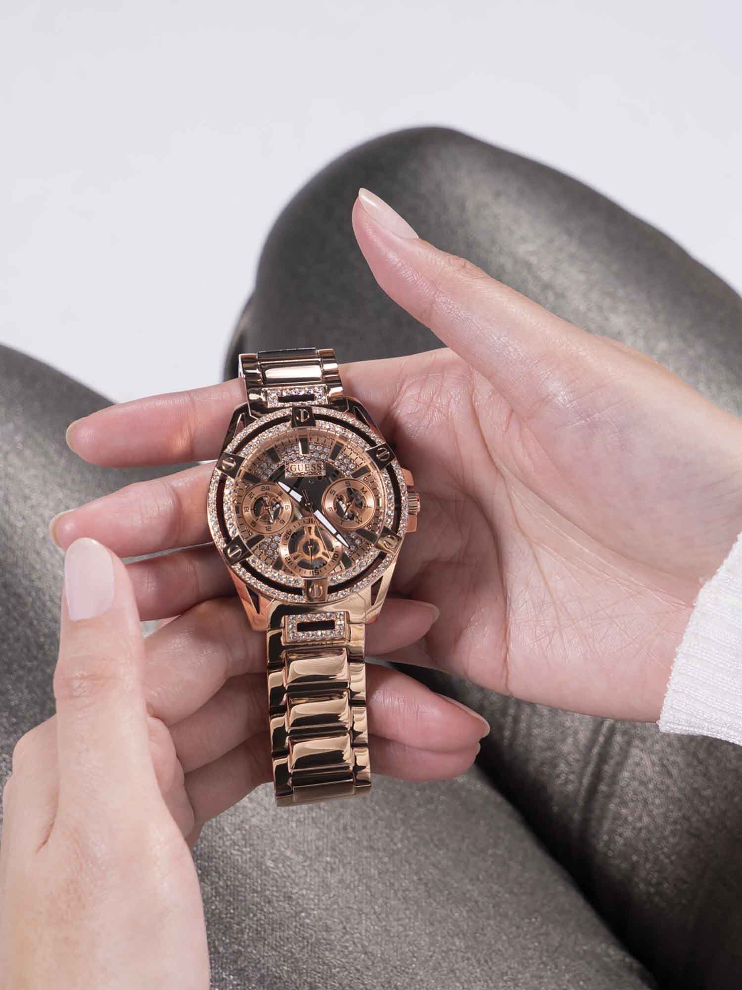 Rose gold solar watch shop