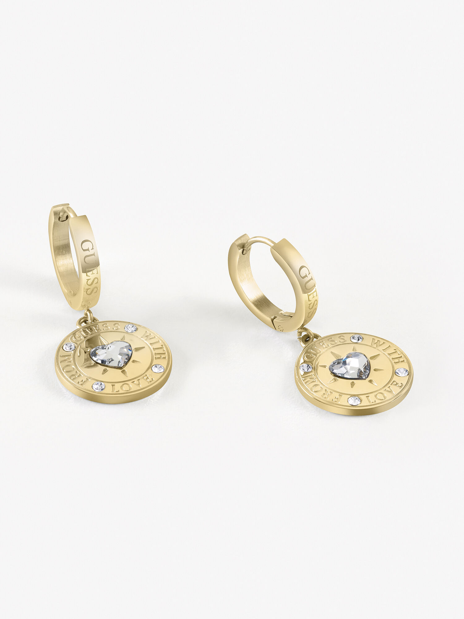 Guess gold earrings store