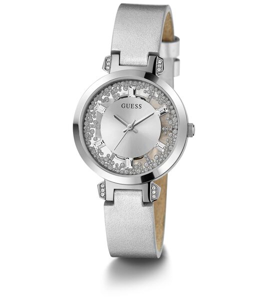 P SLV CS W/ CRYS / SUN SLV + CLEAR SEE THRU GLITZ DL / SLV METAL SMTH LTR STRP