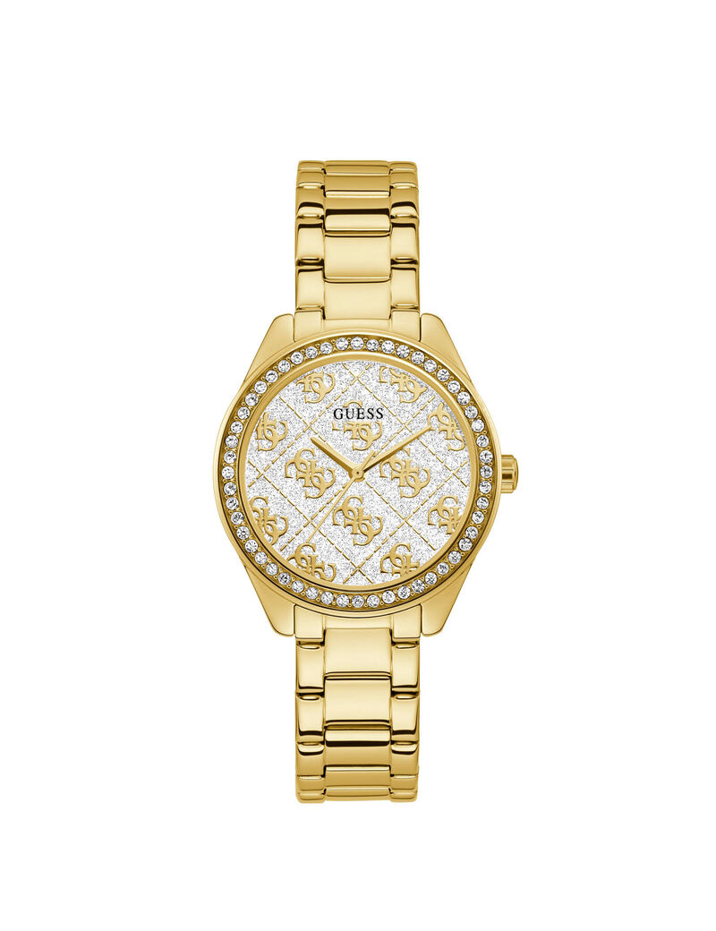 Gold Glitter Logo Watch