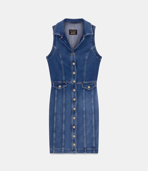 Denim midi dress