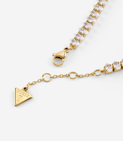 Pave heart tennis bracelet