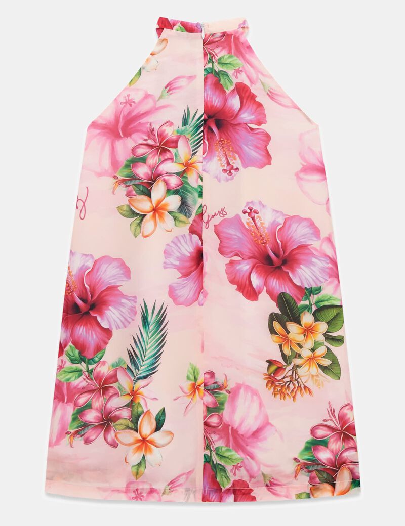 guess printed halter neck dress