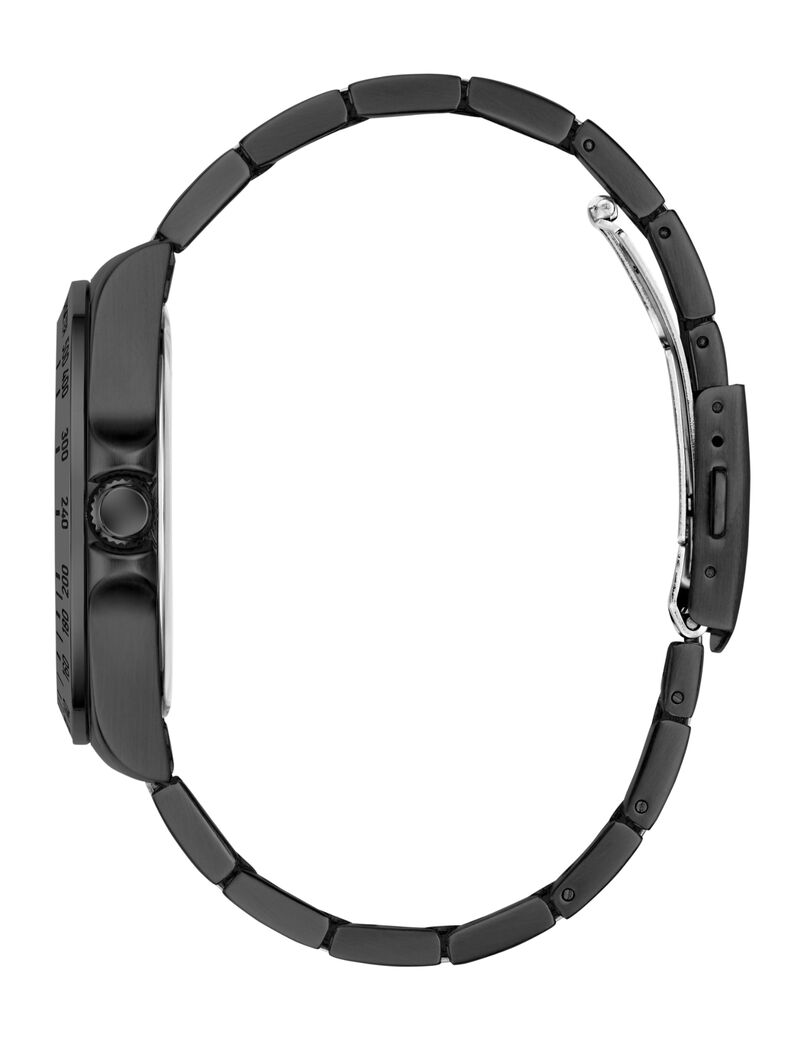Mens Black/Gunmetal/Grey Round Analog Watch
