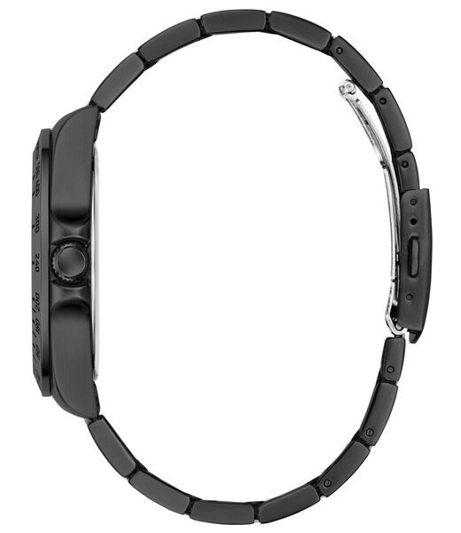 Mens Black/Gunmetal/Grey Round Analog Watch