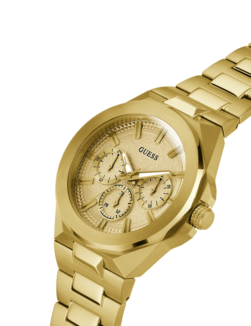 Mens Gold Tone Multi-function Watch