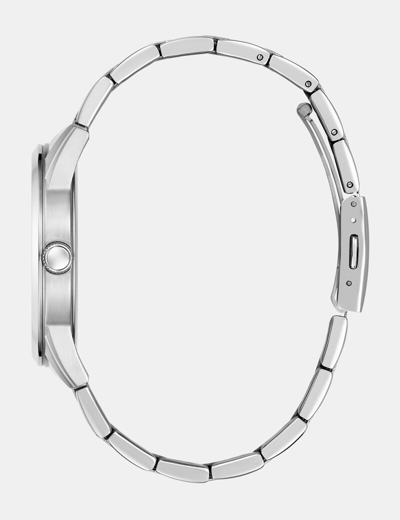 Mens Silver Tone Analog Watch