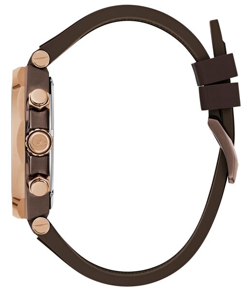 Gc Sportchic Men S 5030 D Mvmt Beige Dail 10 Amt Brown Silicone Strap