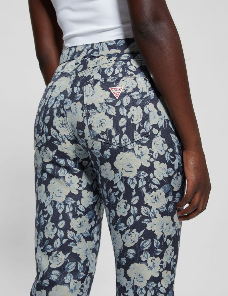 بنطال جينز جاكار مزهر