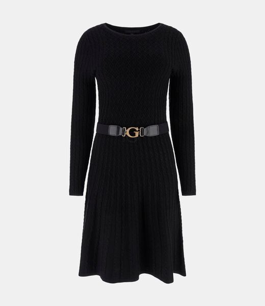 Cable-knit sweater dress