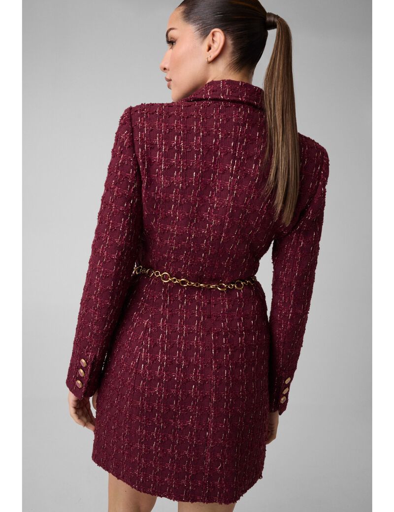 جيس tweed blazer belted dress