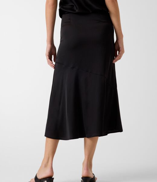 Satin midi skirt