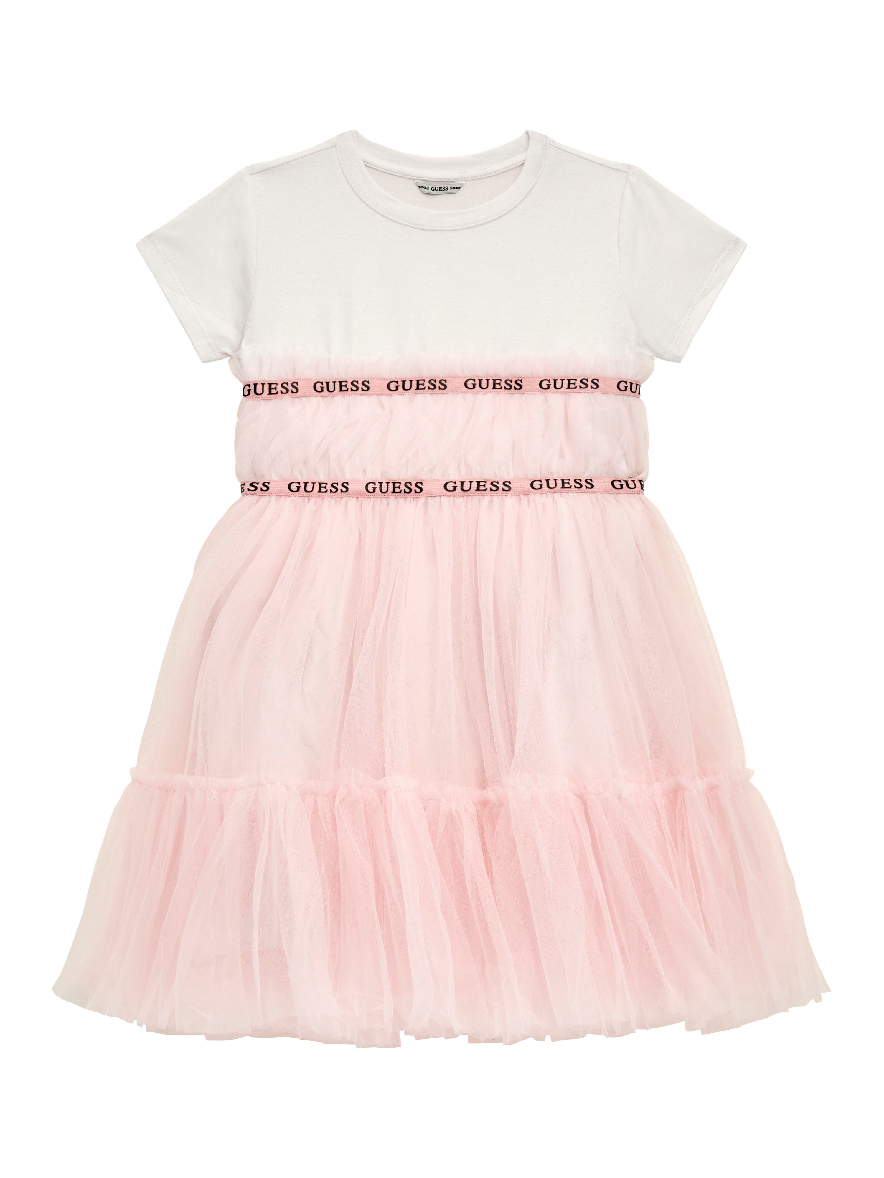Shop GUESS Online Mesh fit and flare dress