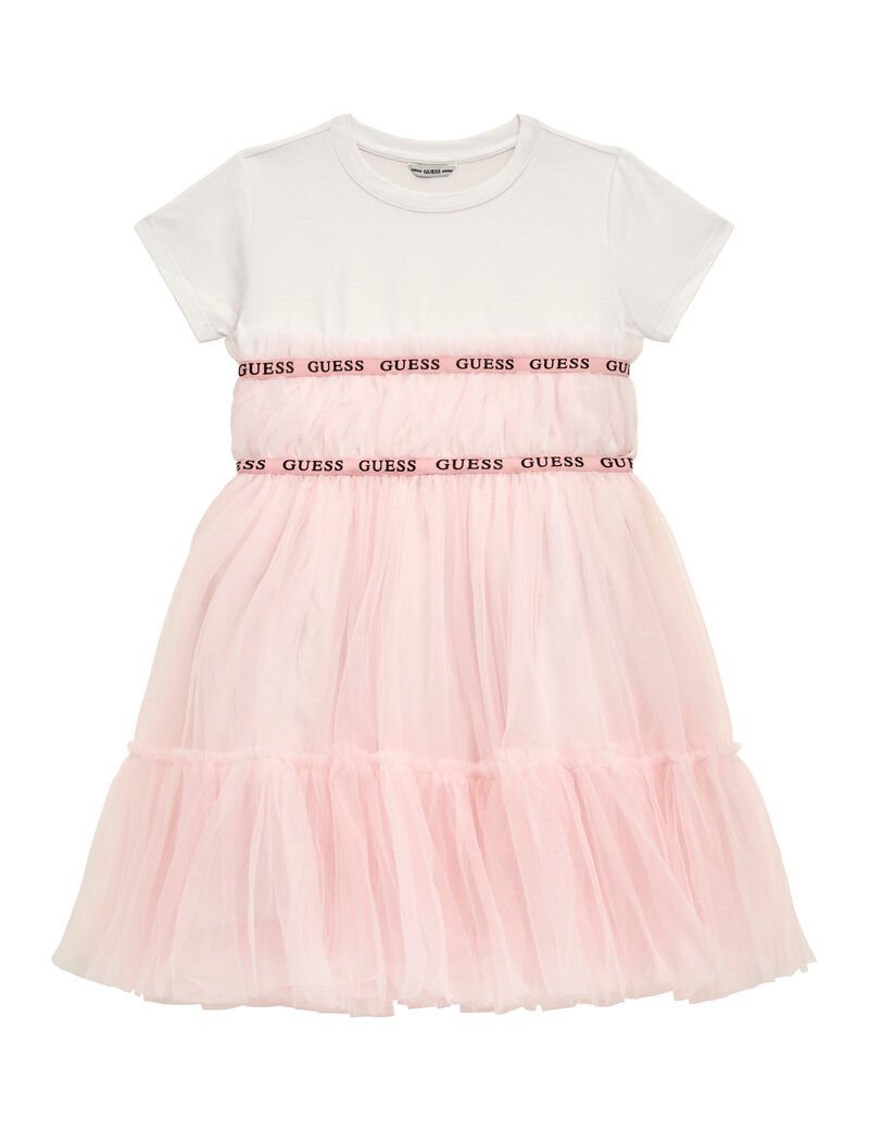 Mesh fit and flare dress