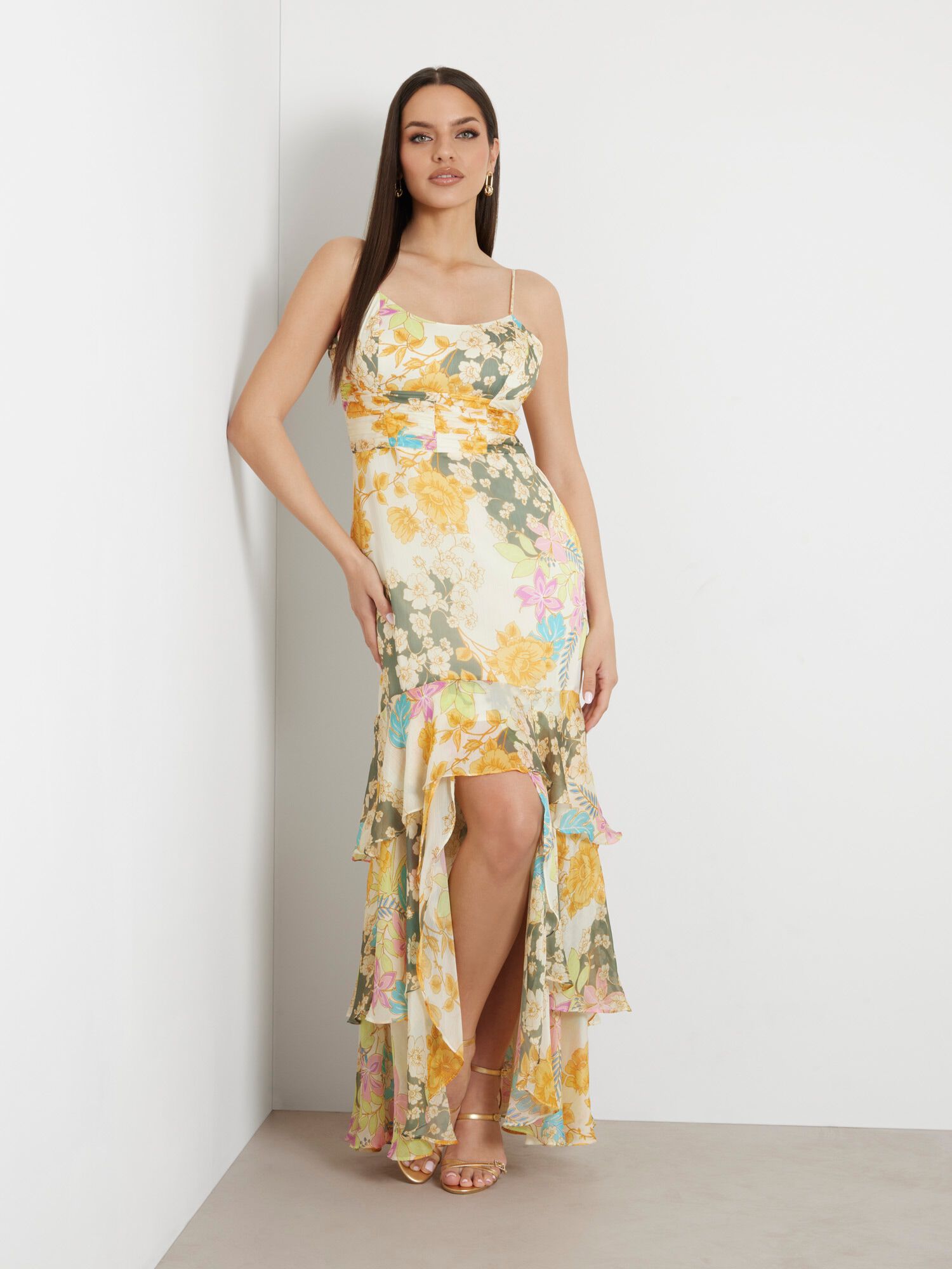 Floral print long dress