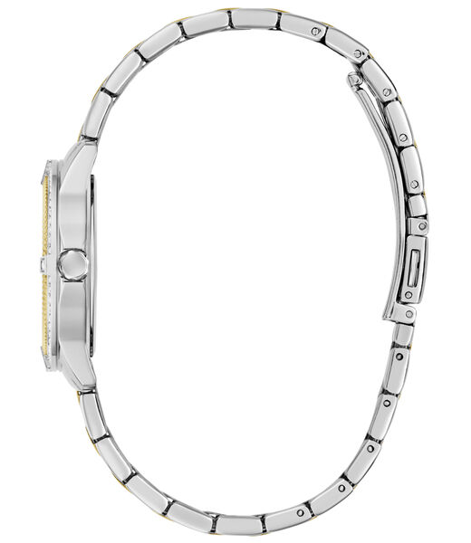 Ladies 2T Silver/Yellow Gold Tone Round Analog Watch