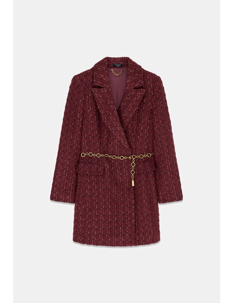 جيس tweed blazer belted dress