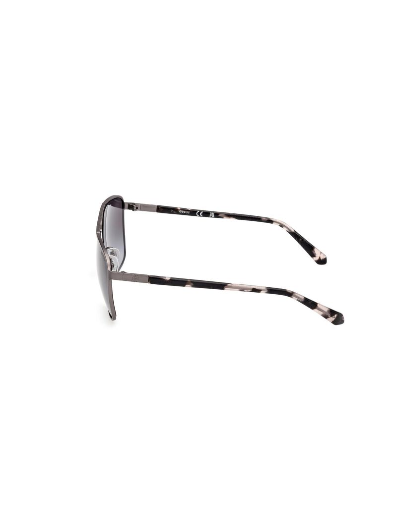 Square nickletin gradient smoke sunglasses