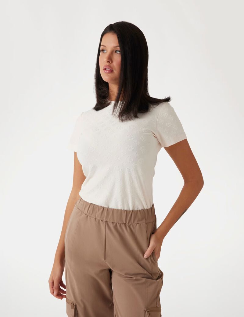 4G and peony logo print T-shirt