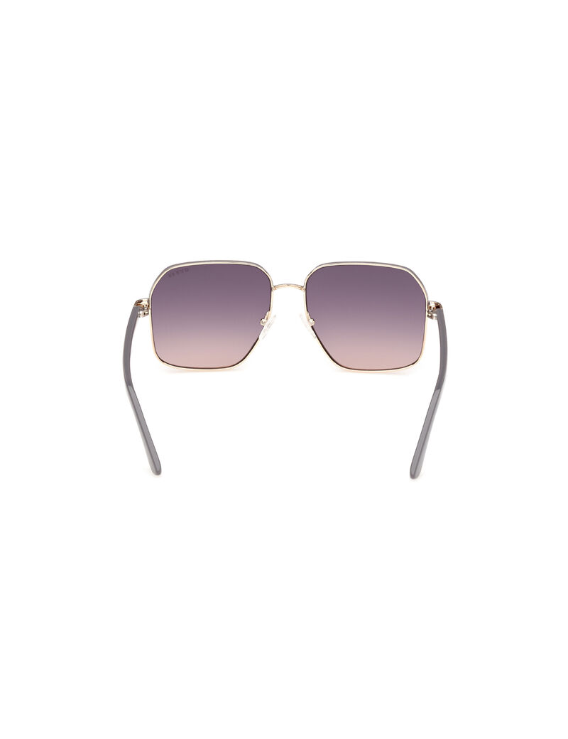 Geometric metal frame sunglasses