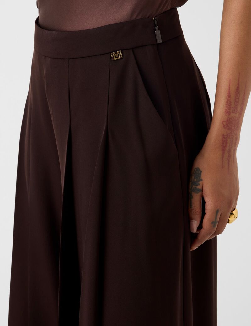 guess marciano wide leg pleated pants