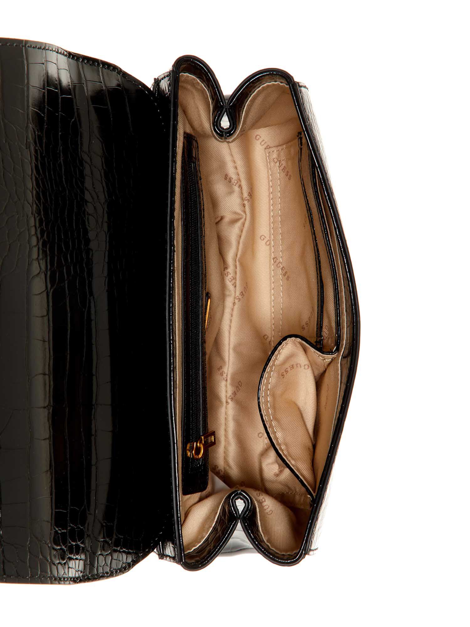 Katey Croc Shoulder Bag