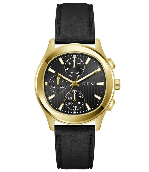 Mens Black/Gunmetal/Grey Square Analog Watch