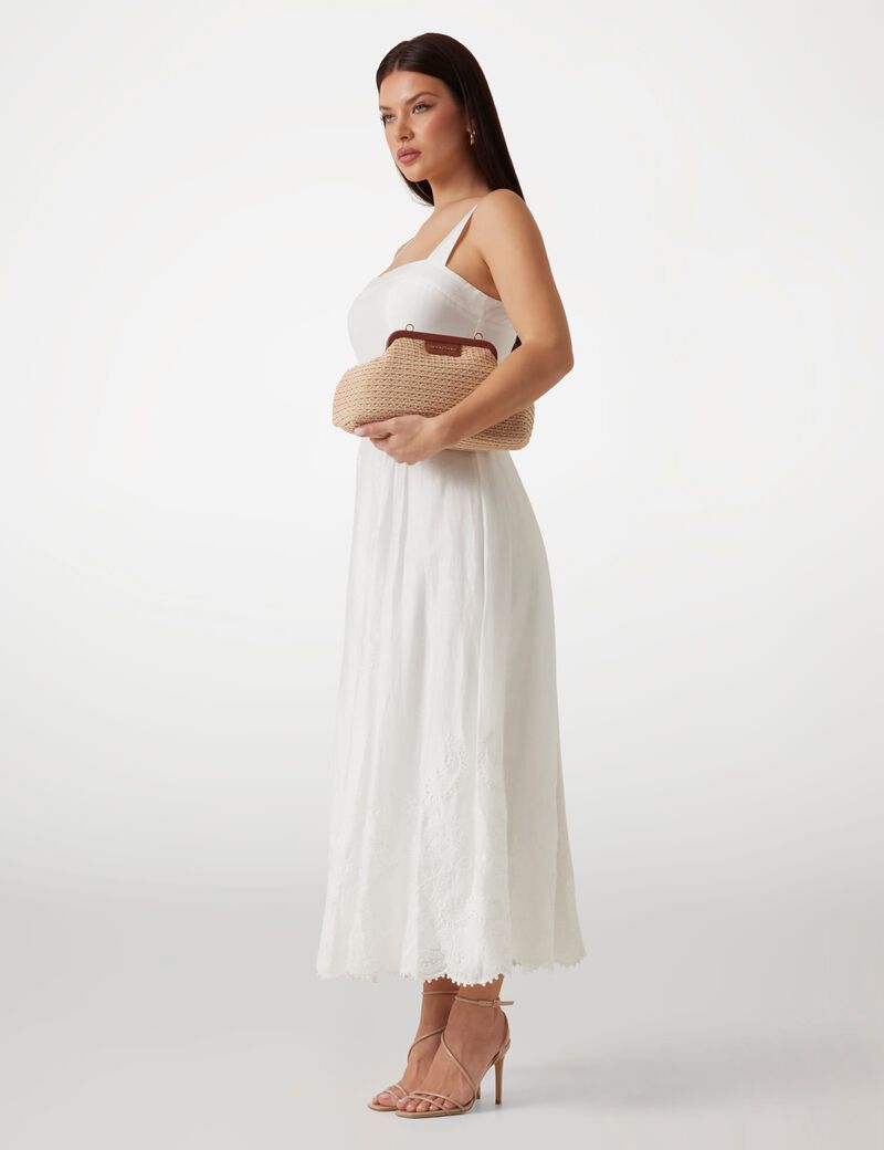 فستان مارسيانو طويل من مزيج الكتان