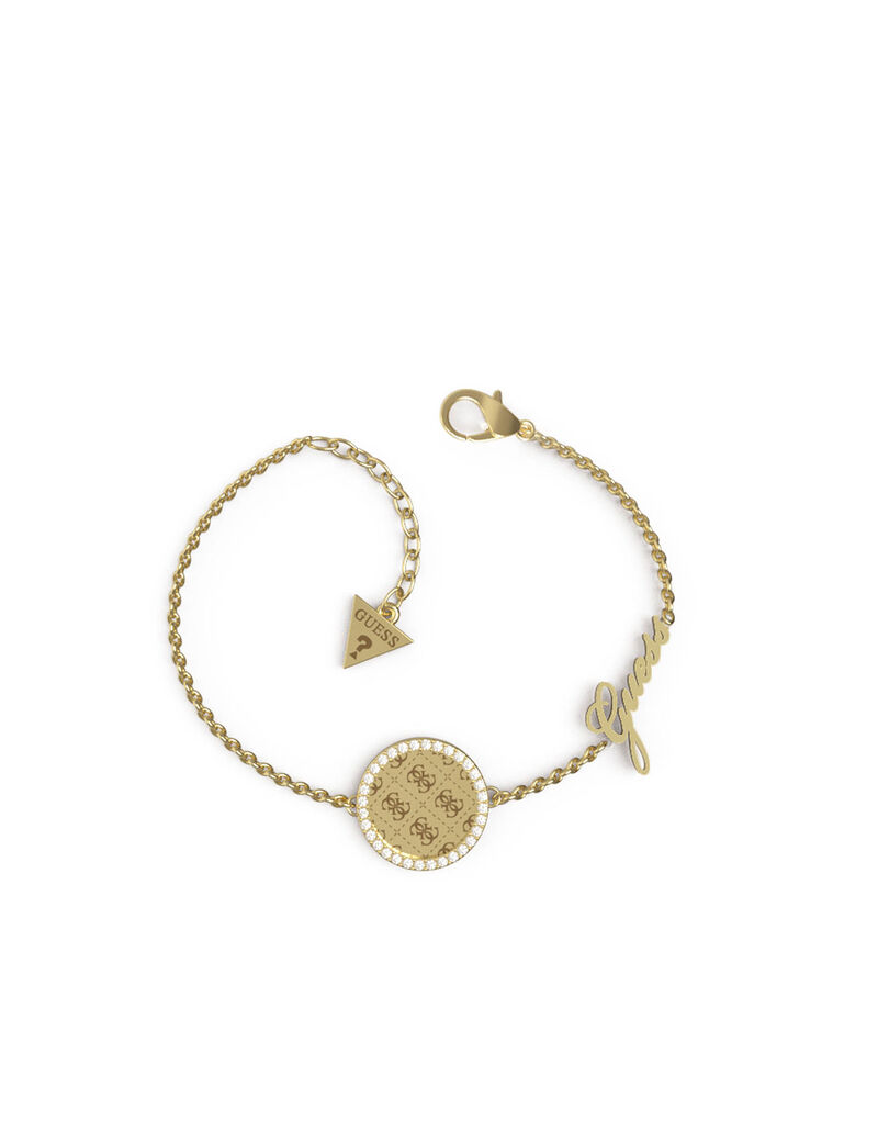 Gold Logo Charm Bracelet